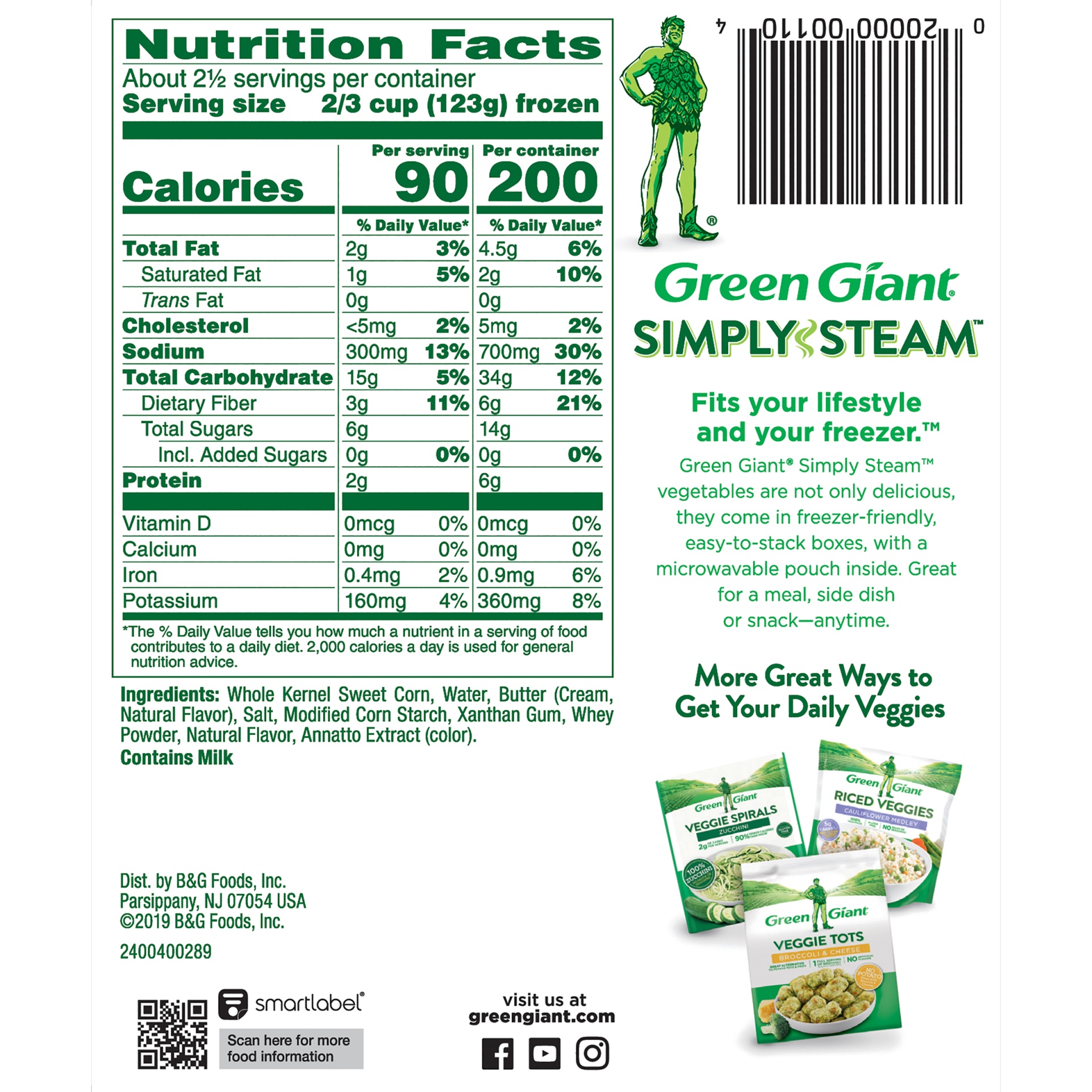 slide 6 of 8, Green Giant Steamers Niblets Corn Butter Sauce, 10 oz
