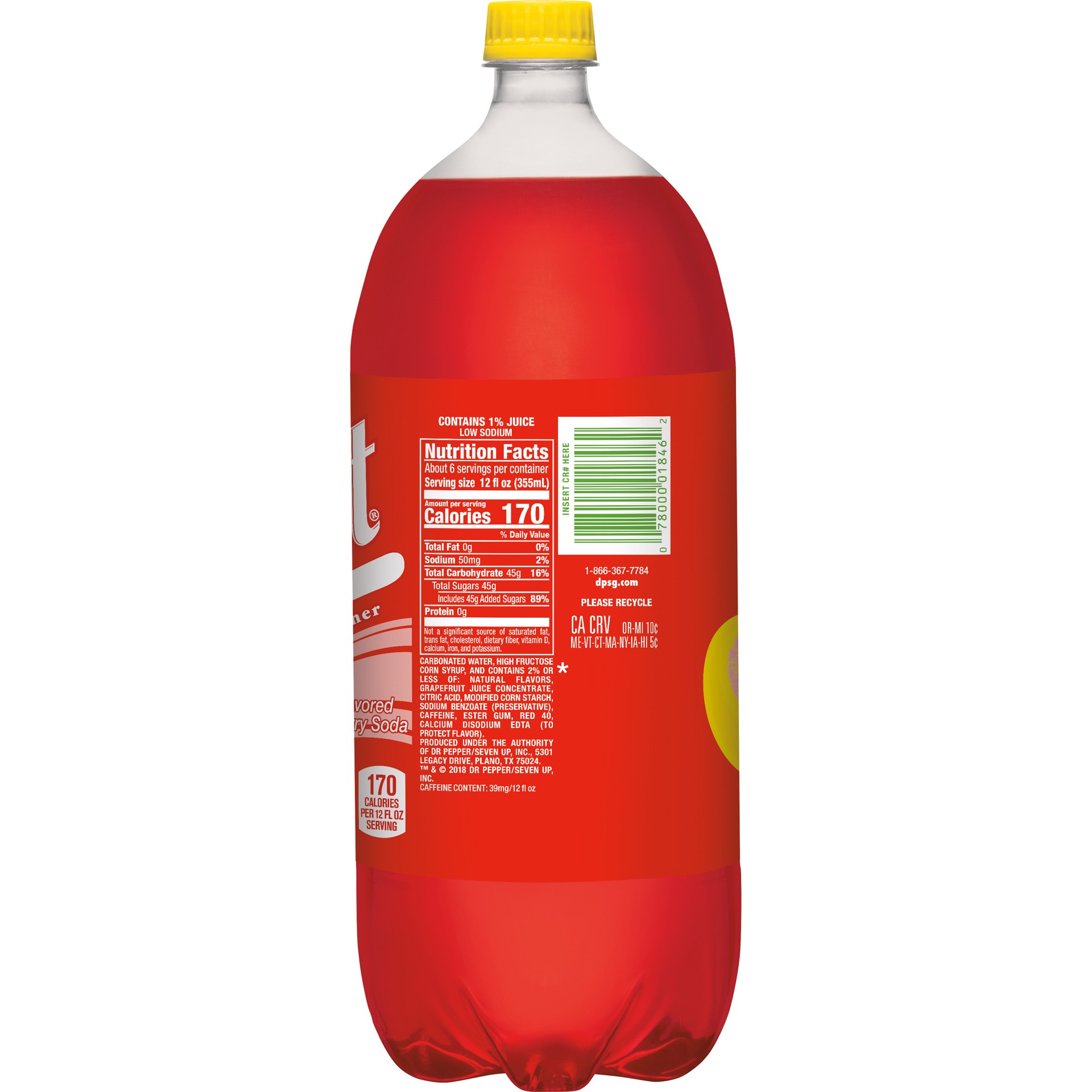 slide 2 of 2, Squirt Ruby Red Grapefruit Soda, 2 L bottle, 
