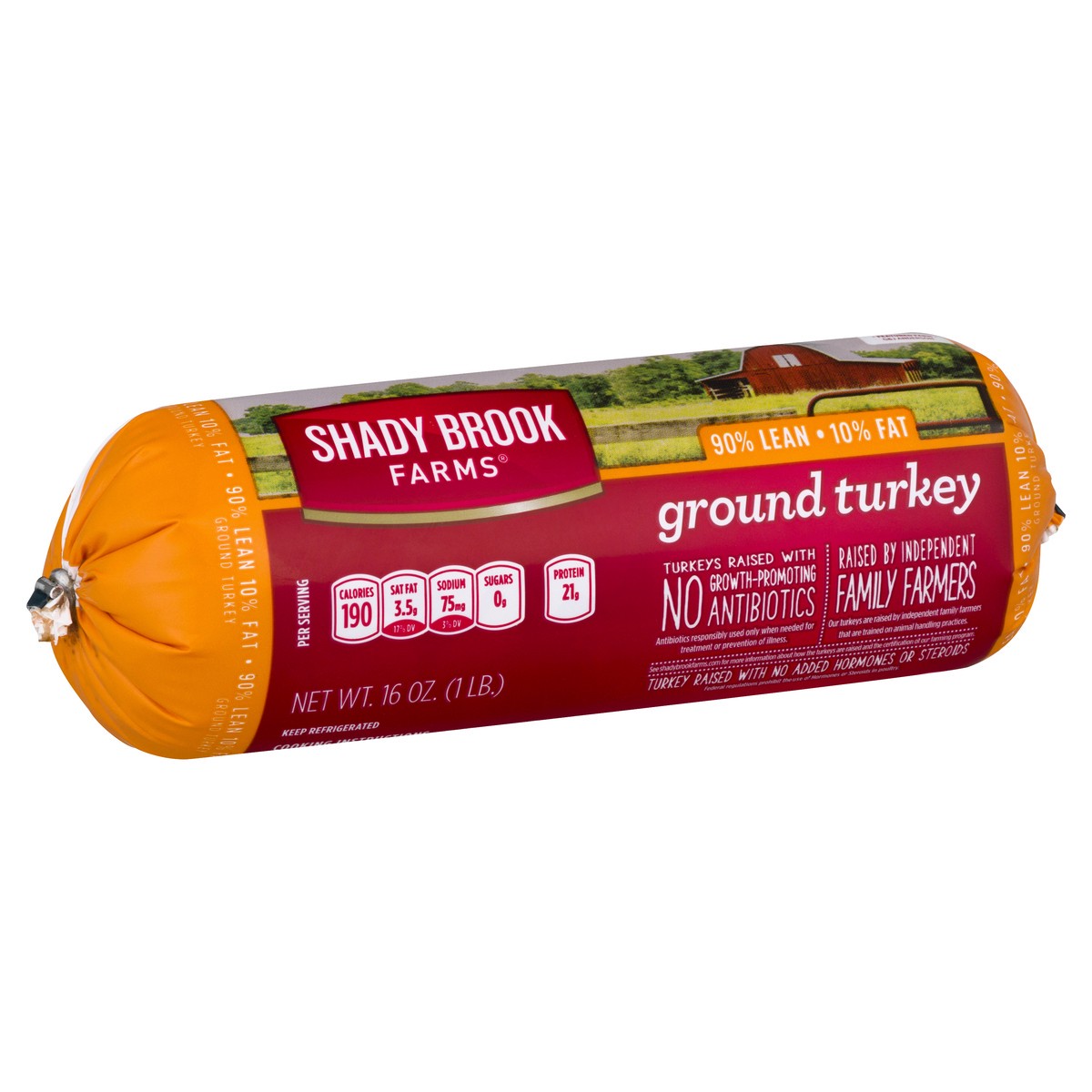 slide 9 of 10, Shady Brook Farms 90% Lean Ground Turkey Roll, 16 oz