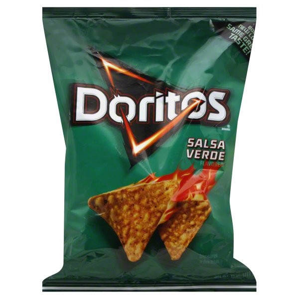 slide 1 of 5, Doritos Salsa Verde Tortilla Chips, 10 oz