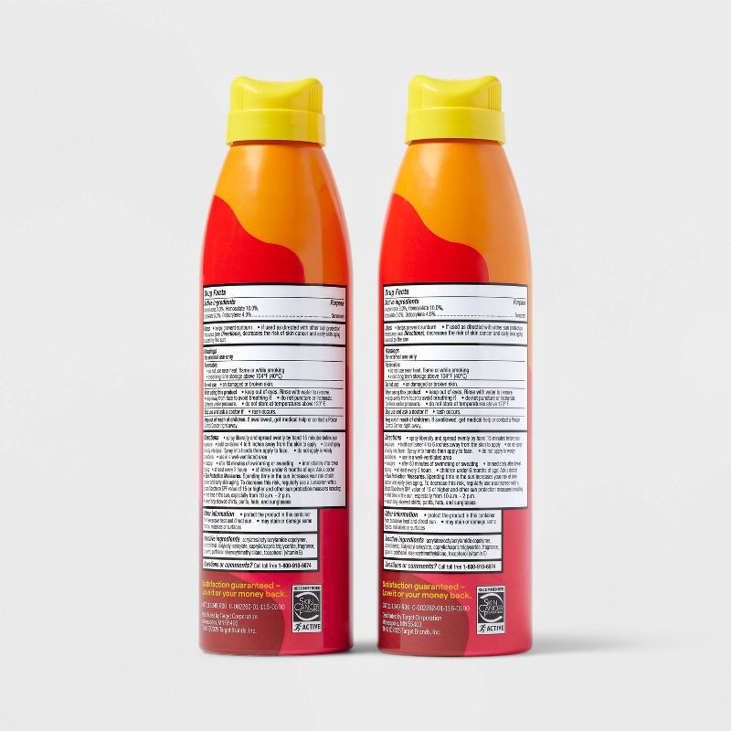 slide 5 of 8, Sport Sunscreen Spray - SPF 30 - 5.5oz/2ct - up&up™, 30 x 5.5 oz, 2 ct