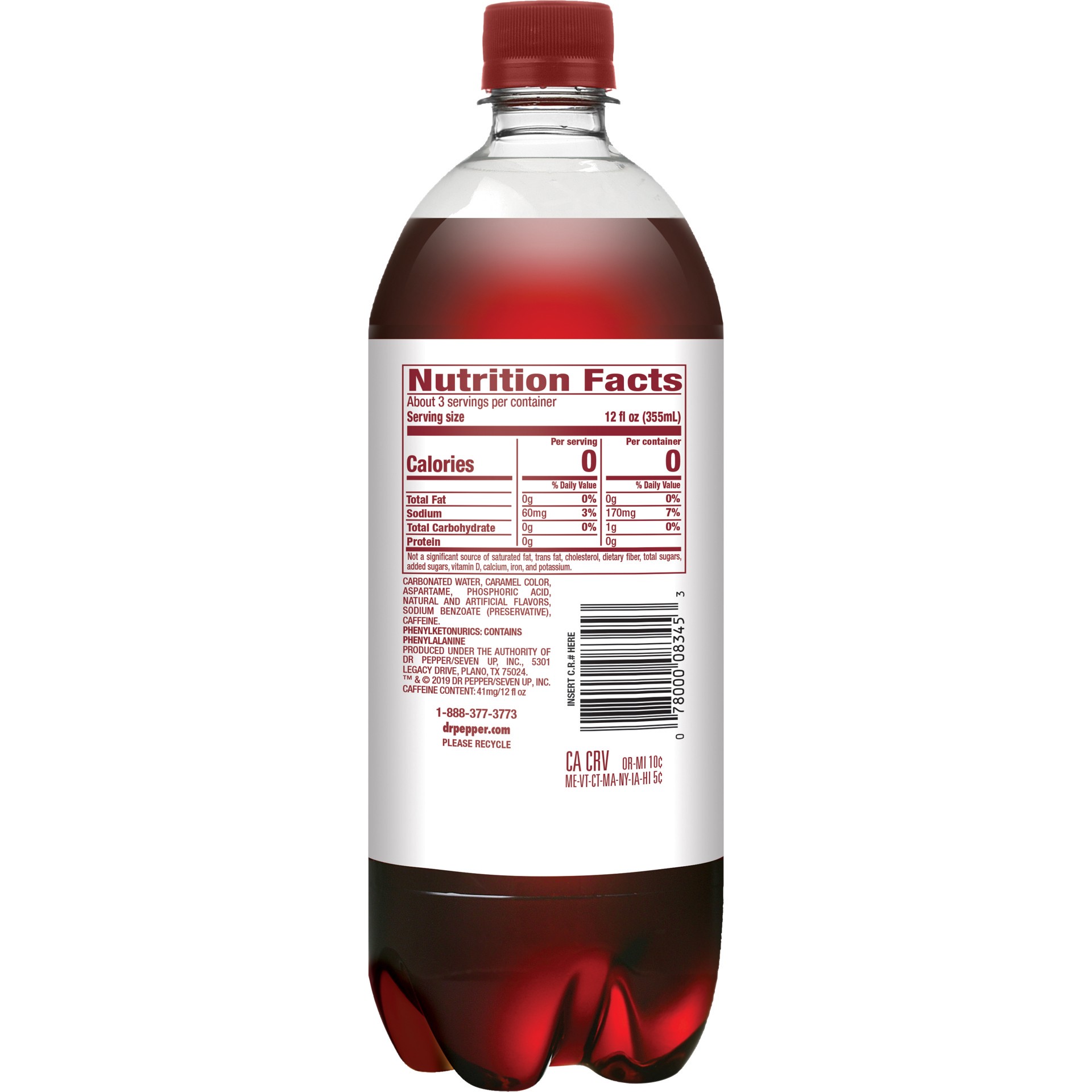 slide 3 of 3, Dr Pepper Diet - 33.8 fl oz, 1 liter