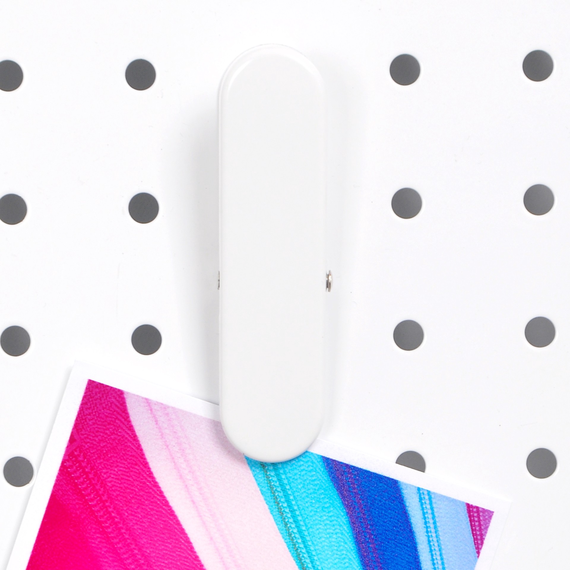 slide 5 of 5, White Metal Pegboard Clips By Simply Tidy, 3ct., 3 ct