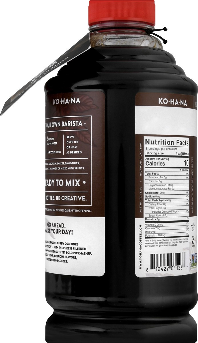 slide 3 of 13, Kohana French Roast Cold Brew Coffee Concentrate - 32 oz, 32 oz