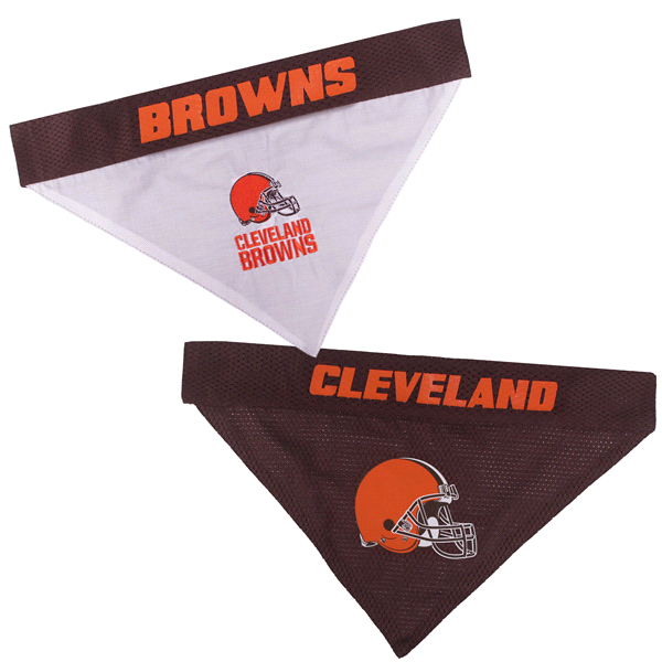 slide 1 of 1, Cleveland Whiskey Browns Pet Bandana, SM/MED