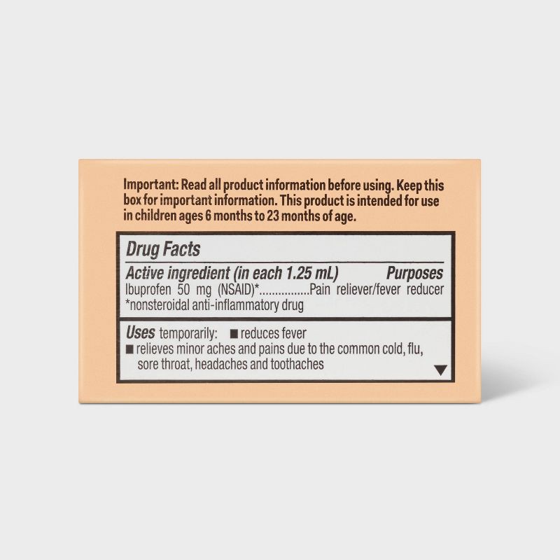 slide 3 of 7, Infants' Concentrated Ibuprofen (NSAID) Oral Suspension Pain & Fever Reducer Liquid - Berry - 1 fl oz - up&up™, 1 fl oz