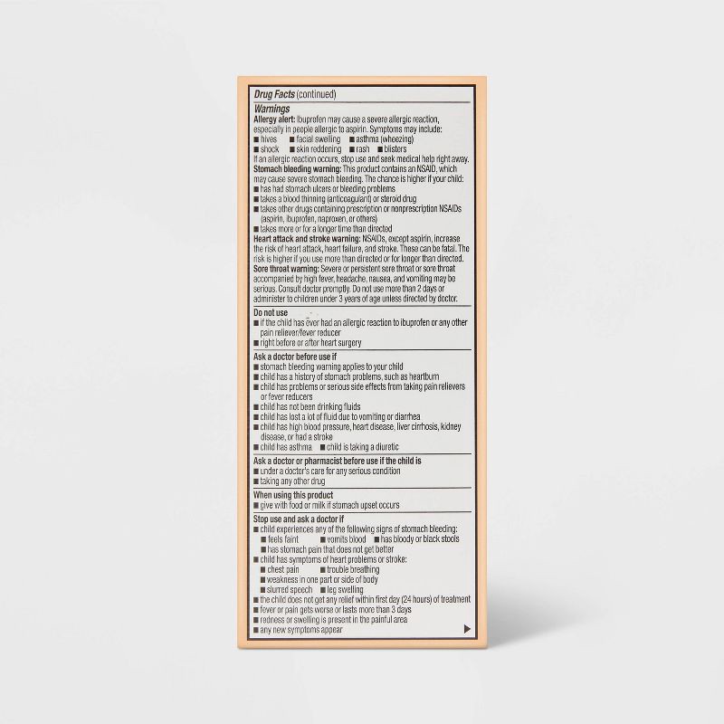 slide 4 of 7, Infants' Concentrated Ibuprofen (NSAID) Oral Suspension Pain & Fever Reducer Liquid - Berry - 1 fl oz - up&up™, 1 fl oz