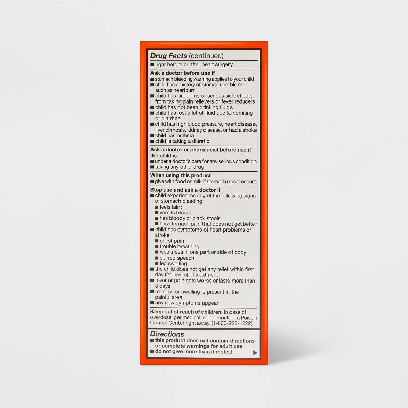 slide 4 of 6, Children's Ibuprofen (NSAID) Oral Suspension Pain Reliever & Fever Reducer Liquid - Berry - 4 fl oz - up&up™, 4 fl oz