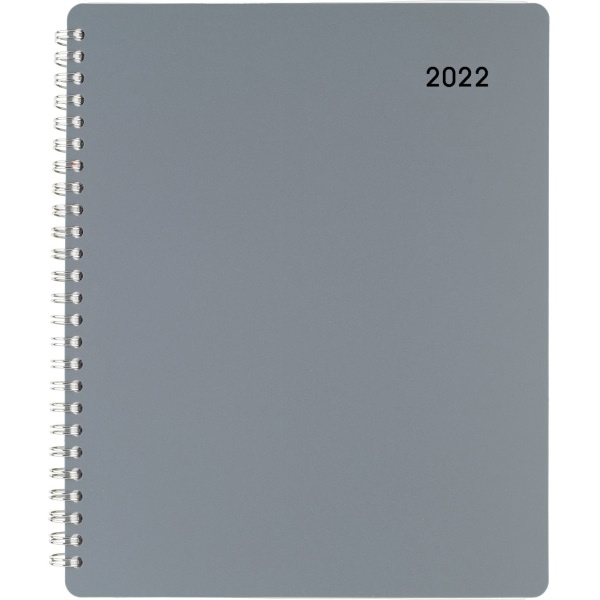 slide 1 of 3, Office Depot Brand Weekly/Monthly Planner, 7'' X 9'', Silver, January To December 2022, Od712100, 7 in