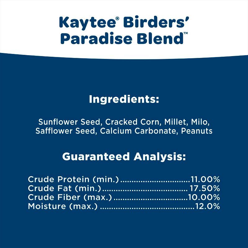 slide 5 of 11, Kaytee Birder's Paradise Blend Bird Food - 8lbs, 8 lb