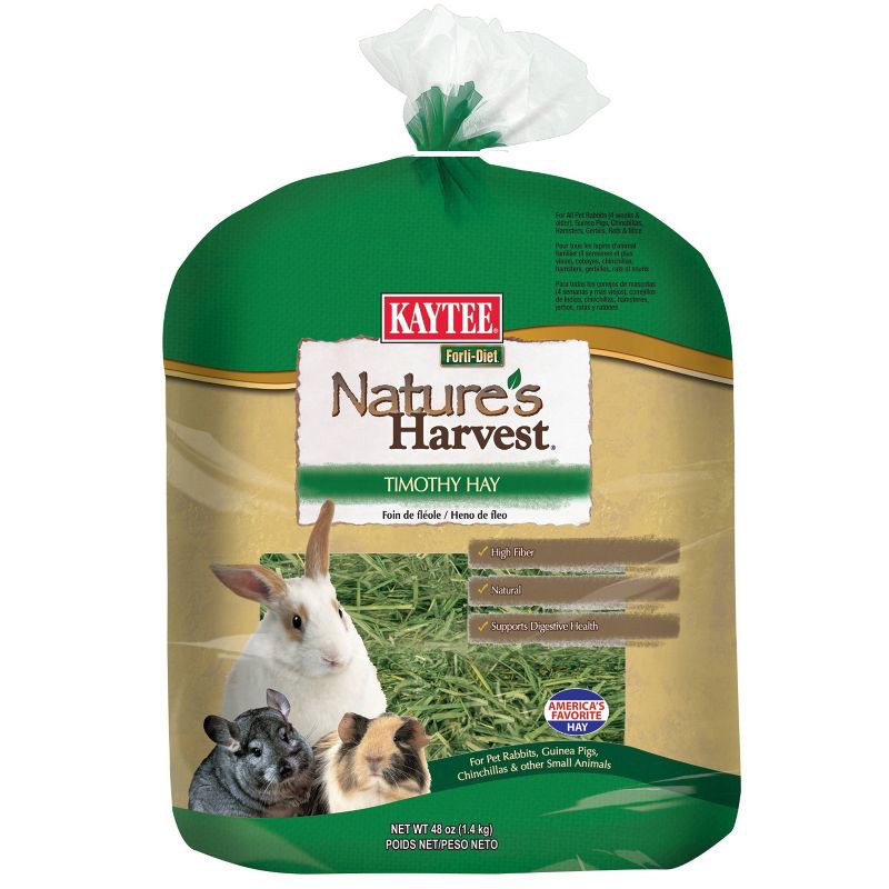 slide 1 of 3, Kaytee Timothy Hay Grain Small Animals Food - 48oz, 48 oz