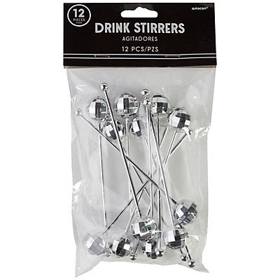 slide 1 of 1, Amscan New Years Disco Drink Stirrers, 12 ct