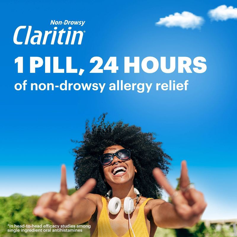 slide 2 of 10, Claritin Allergy Relief 24 Hour Non-Drowsy Loratadine Tablets - 30ct, 30 ct