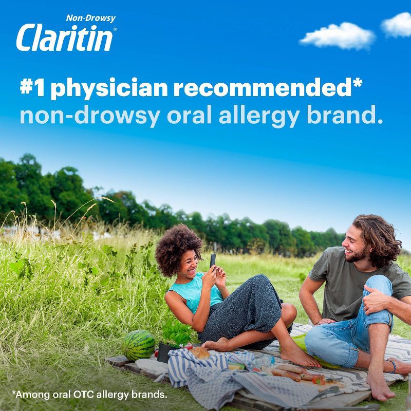 slide 4 of 9, Claritin Allergy Relief 24 Hour Non-Drowsy Loratadine Tablets - 30ct, 30 ct