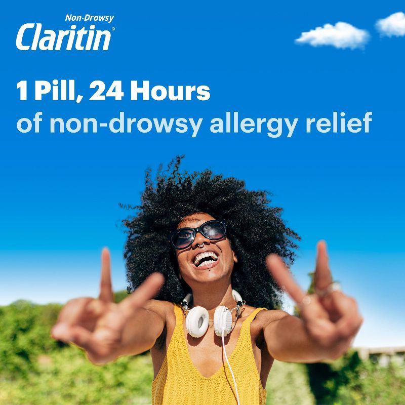 slide 9 of 10, Claritin Allergy Relief 24 Hour Non-Drowsy Loratadine Tablets - 30ct, 30 ct