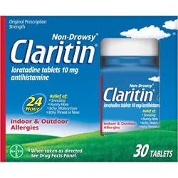 Claritin Allergy Relief 24 Hour Non-Drowsy Loratadine Tablets - 30ct