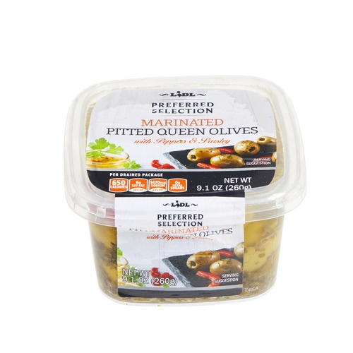Lidl Preferred Selection marinated pitted queen olives 9.1 oz Shipt