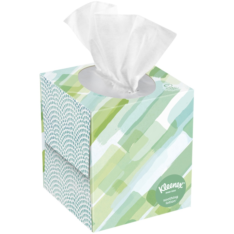 slide 1 of 1, Kleenex Facial Tissues with Lotion, 50 ct