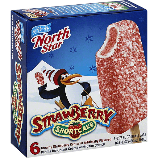 slide 3 of 3, North Star Strawberry Shortcake Bar, 6 ct