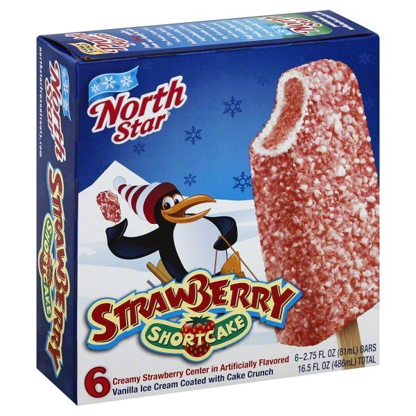 slide 1 of 3, North Star Strawberry Shortcake Bar, 6 ct