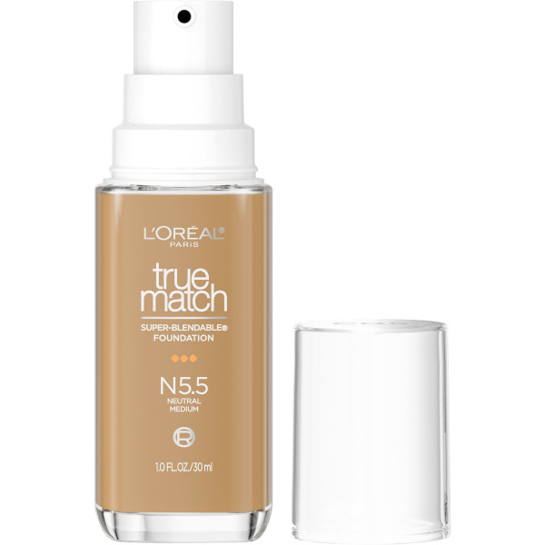 slide 1 of 1, L'Oréal L'Oreal Paris True Match Super-Blendable Foundation Medium Coverage, 1 fl oz