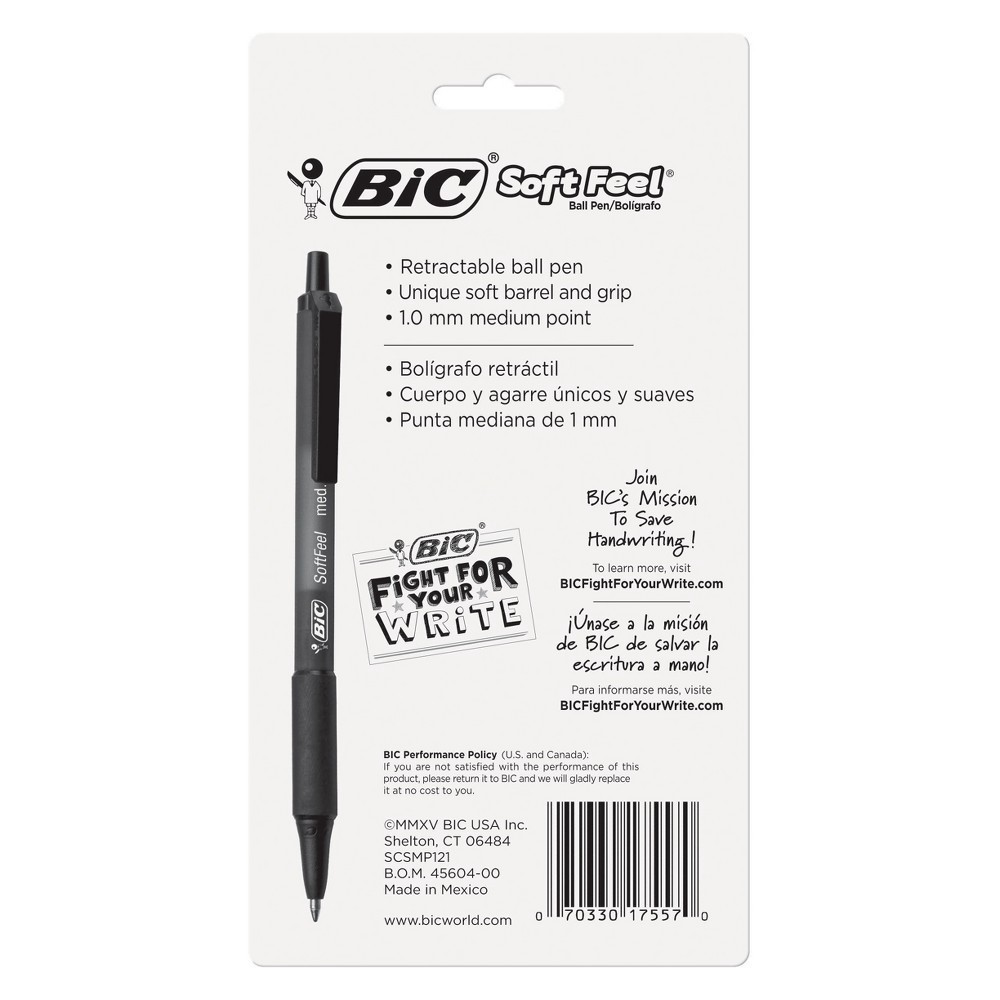 slide 5 of 5, BIC Retractable Ballpoint Pen, 12ct - Black, 12 ct