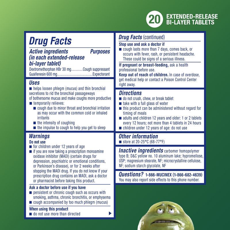 slide 9 of 10, Mucinex DM 12 Hour Cough Medicine - Tablets - 20 ct, 20 ct