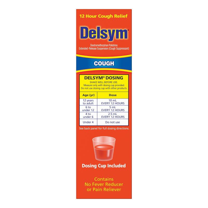 slide 3 of 10, Delsym Adult Cough Relief Liquid - Orange - 5oz, 5 oz