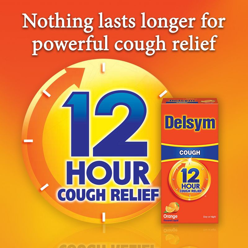 slide 4 of 10, Delsym Adult Cough Relief Liquid - Orange - 5oz, 5 oz