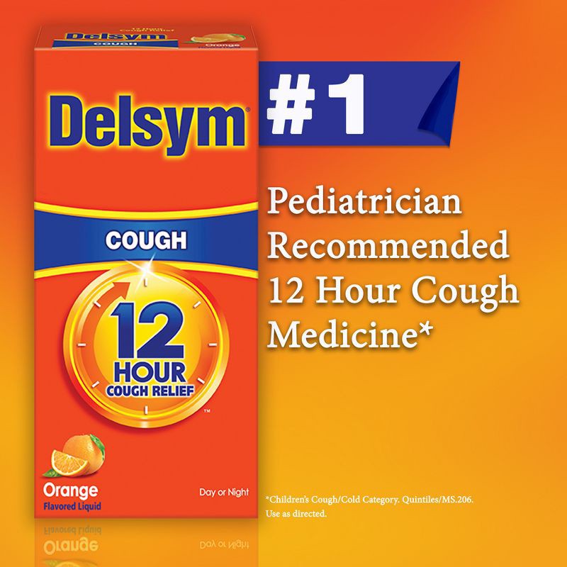 slide 5 of 10, Delsym Adult Cough Relief Liquid - Orange - 5oz, 5 oz