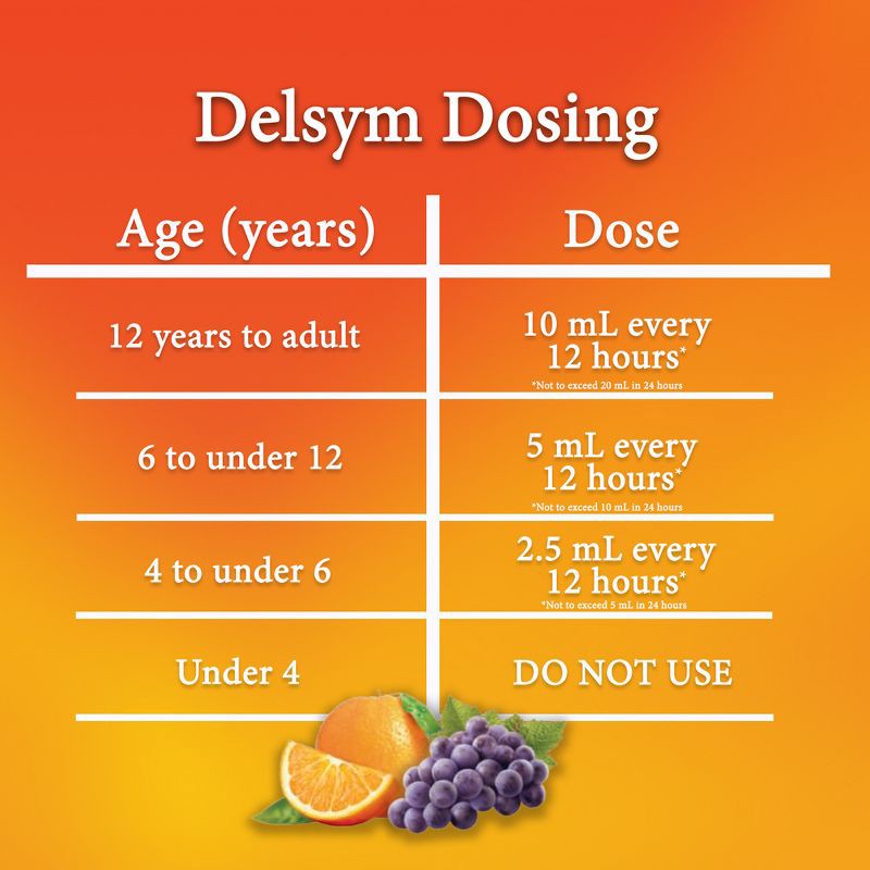 slide 7 of 10, Delsym Adult Cough Relief Liquid - Orange - 5oz, 5 oz