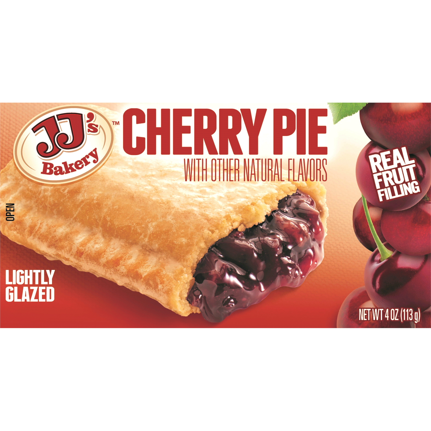 slide 1 of 1, JJ's Bakery Lightly Glazed Cherry Pie 4 oz, 4 oz