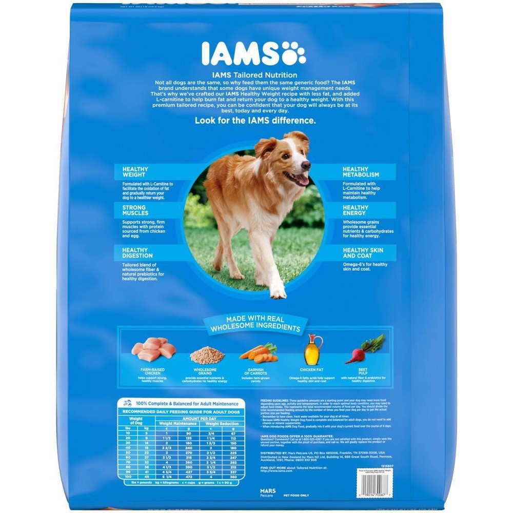 slide 2 of 6, IAMS Healthy Weight with Real Chicken Adult Premium Dry Dog Food - 29.1lbs, 29.1 lb