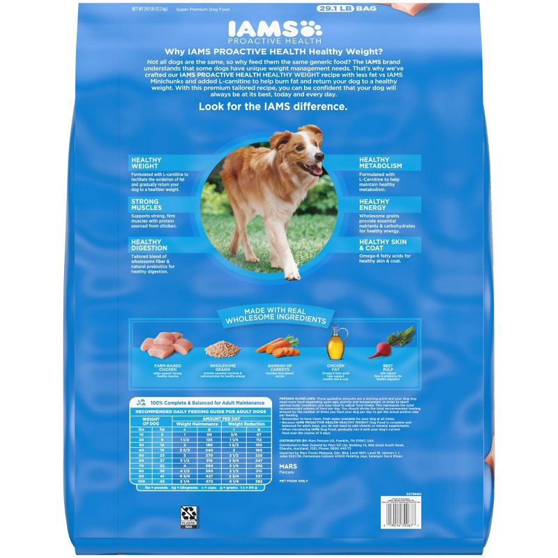 slide 2 of 10, IAMS Healthy Weight with Real Chicken Adult Premium Dry Dog Food - 29.1lbs, 29.1 lb