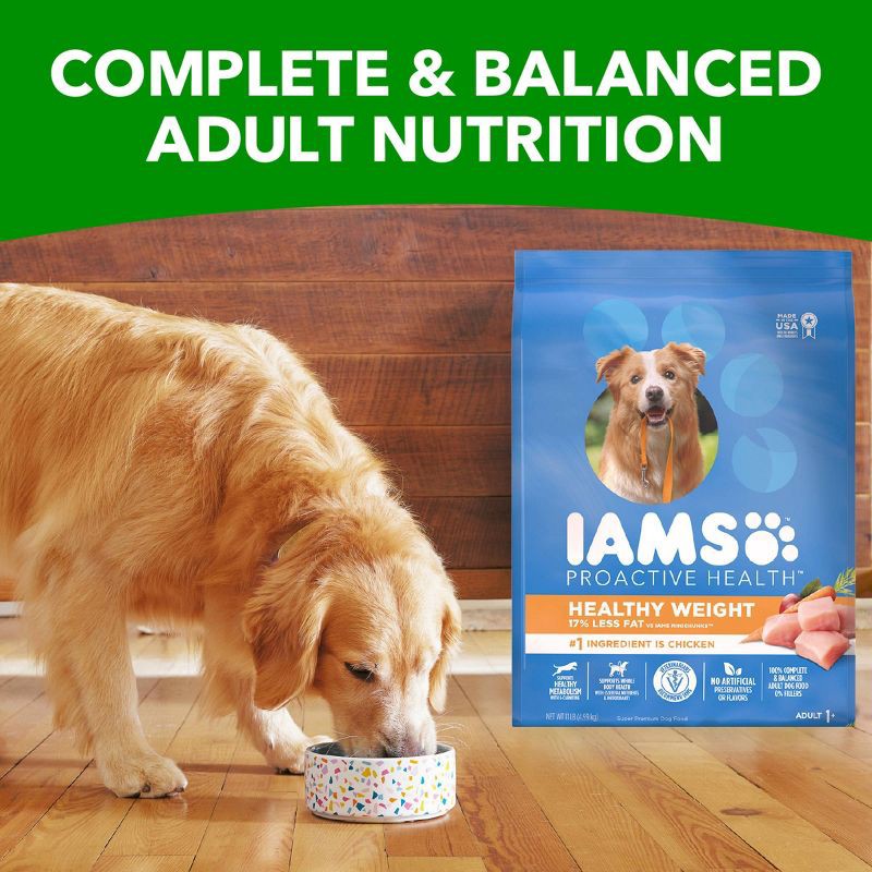 slide 7 of 10, IAMS Healthy Weight with Real Chicken Adult Premium Dry Dog Food - 29.1lbs, 29.1 lb