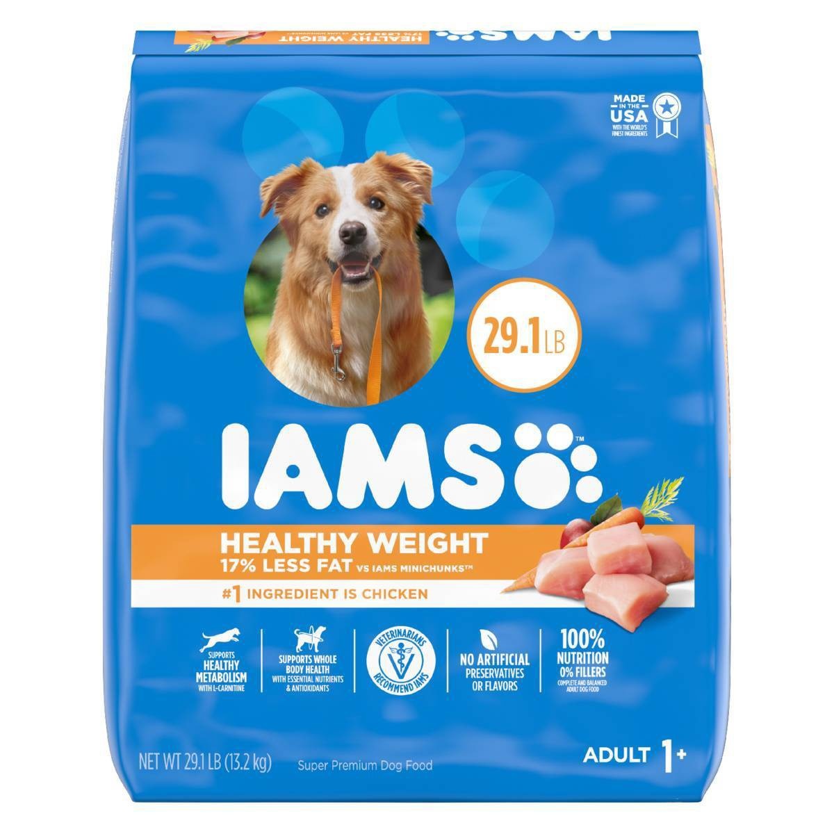 slide 1 of 6, IAMS Healthy Weight with Real Chicken Adult Premium Dry Dog Food - 29.1lbs, 29.1 lb