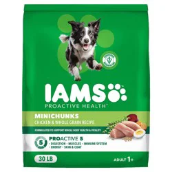 IAMS Proactive Health Chicken and Whole Grain Flavor Minichunks Dry Dog Food - 30lbs