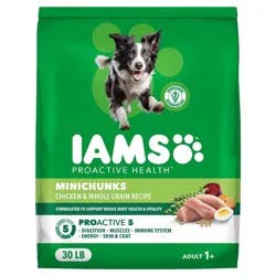 IAMS Proactive Health Chicken and Whole Grain Flavor Minichunks Dry Dog Food - 30lbs