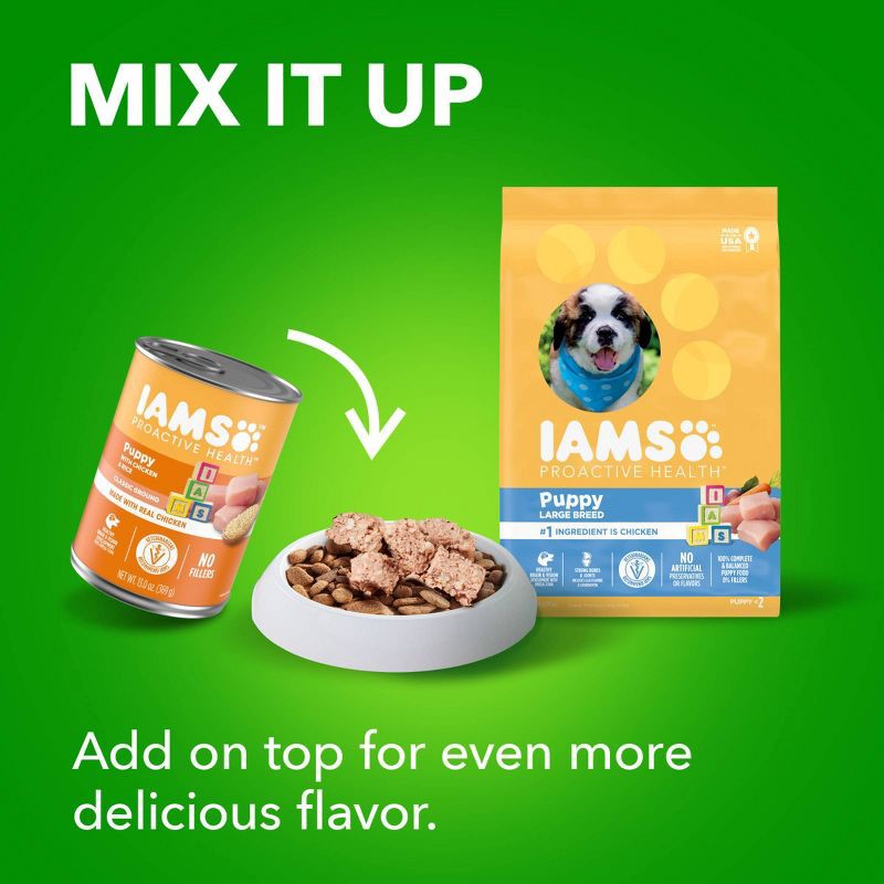 slide 8 of 9, IAMS Proactive Health Chicken and Grain Flavor Large Breed Puppy Dry Dog Food - 30.6lbs, 30.6 lb