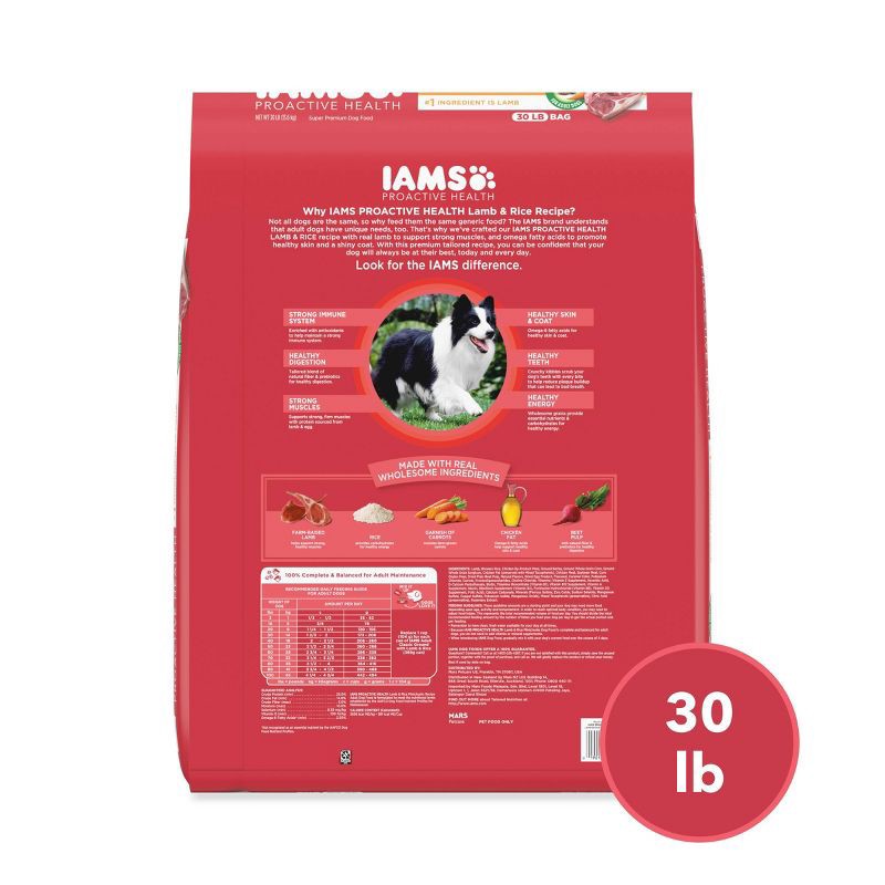slide 2 of 11, IAMS Proactive Health Minichunks Lamb and Rice Flavor Dry Dog Food - 30lbs, 30 lb