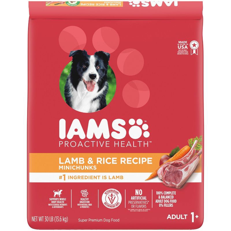 slide 1 of 10, IAMS Proactive Health Lamb & Rice Recipe Adult Premium Dry Dog Food - 30lbs, 30 lb