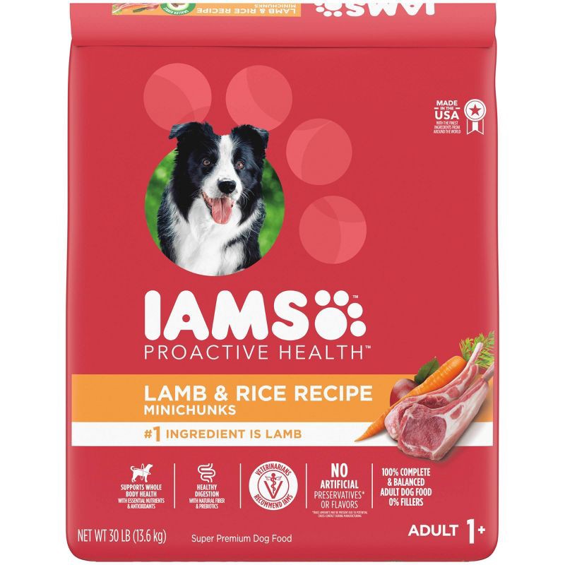 slide 1 of 11, IAMS Proactive Health Lamb & Rice Recipe Adult Premium Dry Dog Food - 30lbs, 30 lb