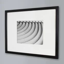 14" x 18" Matted to 8" x 10" Thin Gallery Frame Black - Threshold™: Modern Style, Beveled Acid-Free Mat, MDF Composite