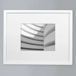 14" x 18" Matted to 8" x 10" Thin Gallery Frame White - Threshold™: Modern Beveled Mat, Wall Display