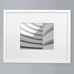 14" x 18" Matted to 8" x 10" Thin Gallery Frame White - Threshold™: Modern Beveled Mat, Wall Display