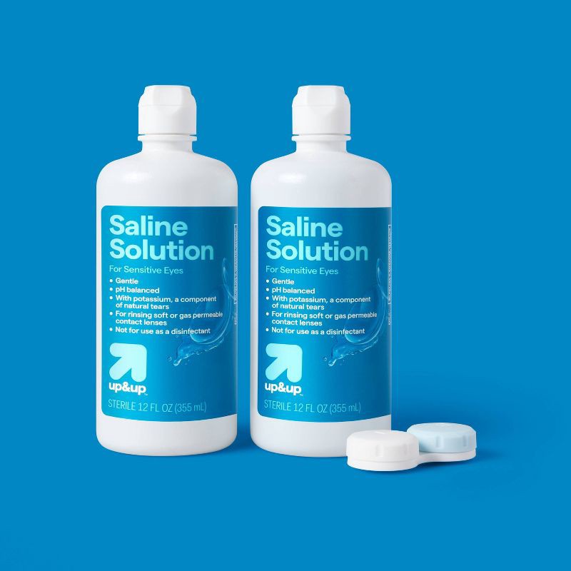 slide 2 of 6, Saline Solution for Sensitive Eyes - 24 fl oz - up&up™, 24 fl oz