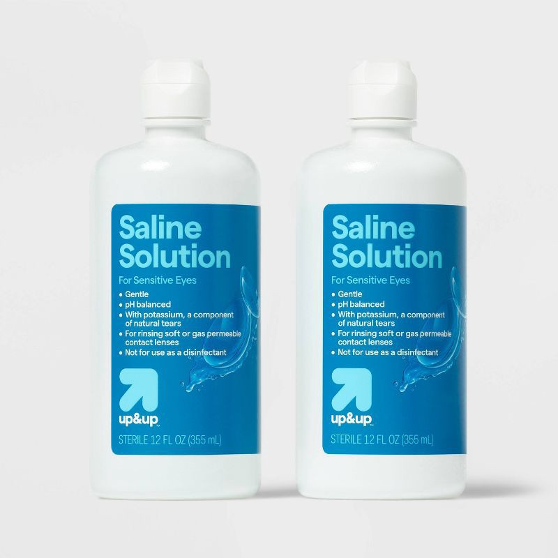 slide 4 of 6, Saline Solution for Sensitive Eyes - 24 fl oz - up&up™, 24 fl oz