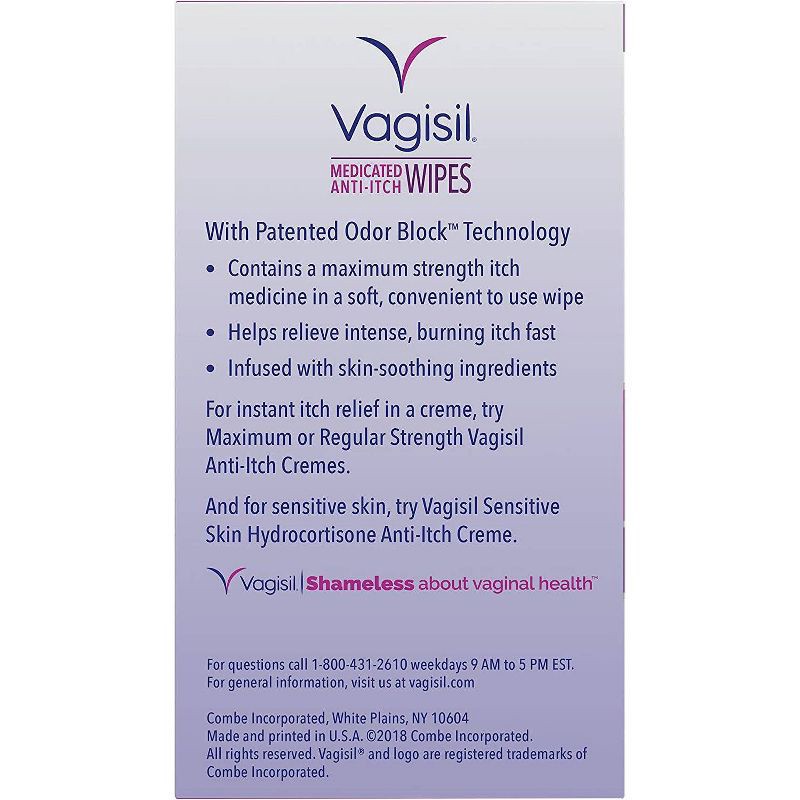 slide 2 of 6, Vagisil Maximum Strength Anti-Itch Medicated Feminine Intimate Wipes - 20ct, 20 ct