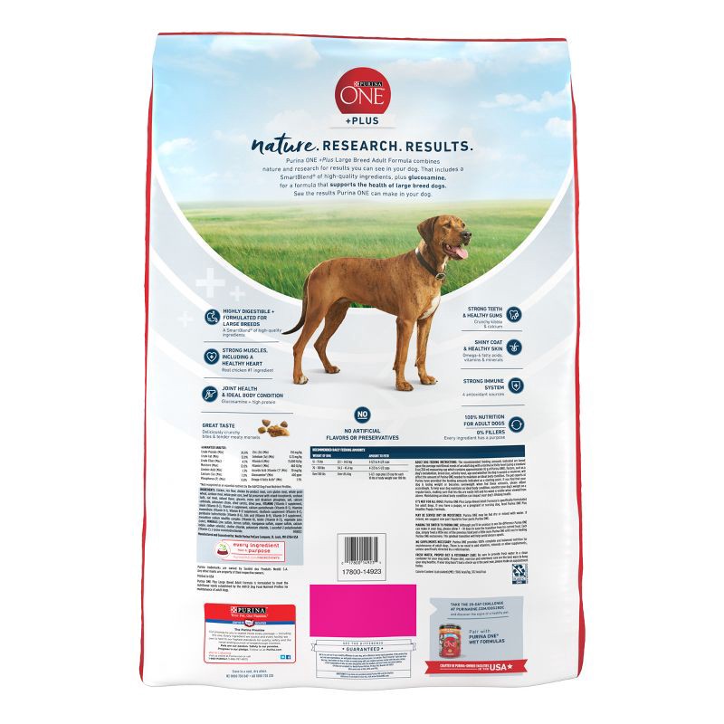 slide 3 of 6, Purina ONE SmartBlend Large Breed Chicken Flavor Natural Dry Dog Food - 31.1lbs, 31.1 lb