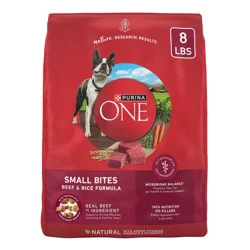 Purina ONE SmartBlend Small Bites Beef & Rice Formula Adult Dry Dog Food - 8lbs